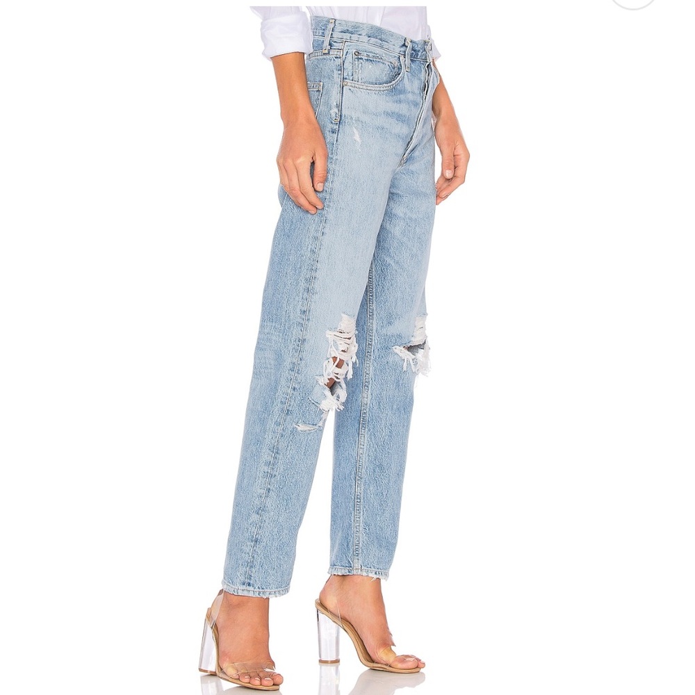 Agolde 90's Mid Rise Loose Fit Jeans in Fall Out - Picture 6 of 7